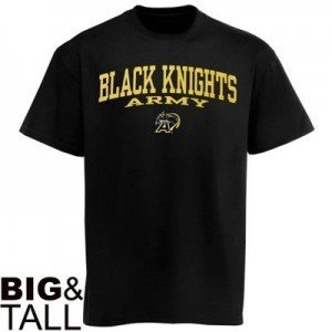 big and tall army black knights t-shirt, 2x 3x and 4x army black knights t-shirt