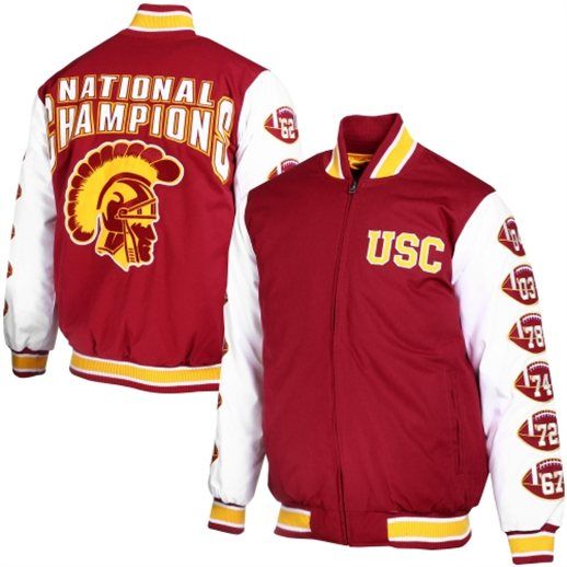 usc trojans big and all jacket, usc trojans 3x 4x 5x jacket, usc trojans national champions jacket